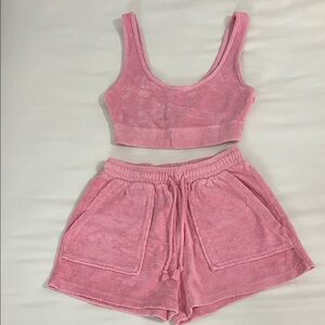 Zara Pink Terry Cloth Set